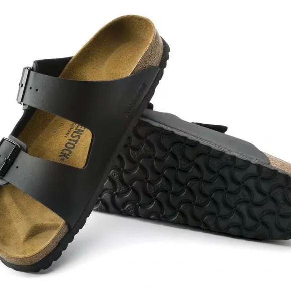 BIRKENSTOCK ARIZONA Black sandals BIRKO-FLOR Sz US W 10 Men 8 EU 41 NIB - Picture 2 of 7